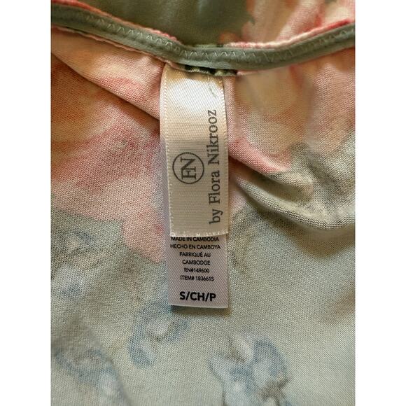 Flora Nikrooz Green Floral Lace Nightgown Slip Dress Small – Romantic Sleepwear - Picture 5 of 7